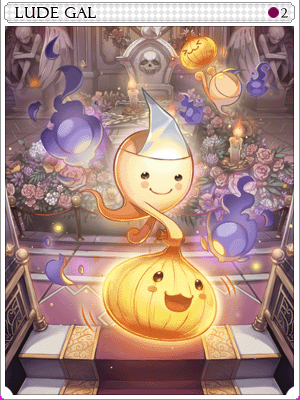 Lude Gal Card illustration