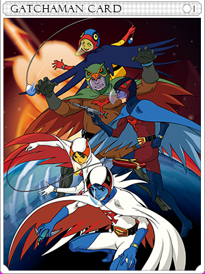 Gatchaman Card illustration