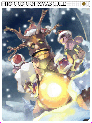 Decorated Evil Tree Card illustration