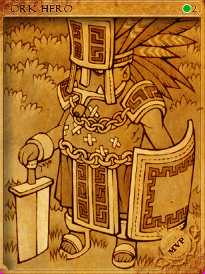 Sealed Orc Hero Card illustration