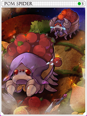 Pom Spider Card illustration