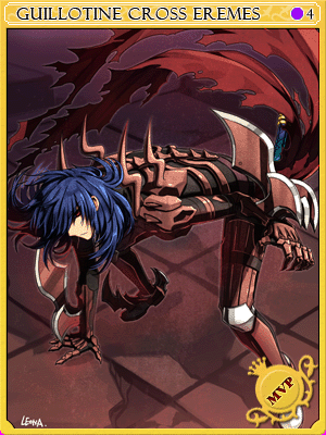 Guillotine Cross Eremes Card illustration