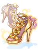 Sapato de Salto Dourado