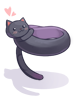 C Warm Cat Muffler Black
