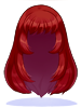 C Straight Long Red