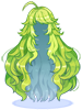 Costume Wild Long Hair (Green)