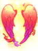 Costume Sky and Sky Red Angel Wings