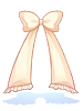 Costume Big Milky Ribbon Cloak