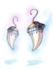 Gray Wolf Earring