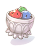 의상 국수 그릇에 담긴 포링