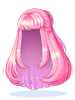 Costume: Sleek Pink Half-Updo