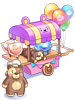 의상 곰인형 사탕 카트